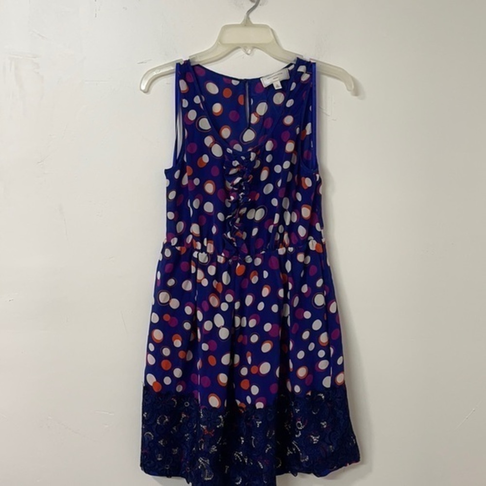 Anthropologie Blue Polka Dot Dress